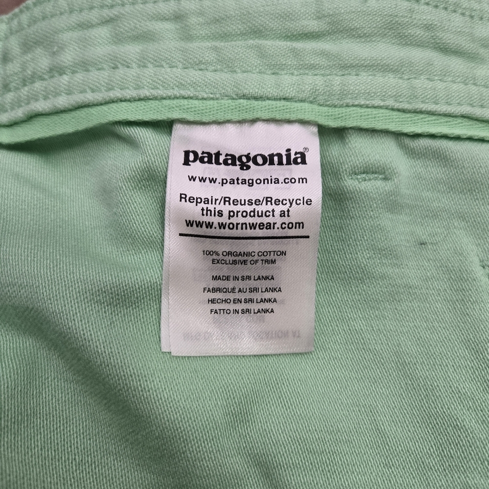 PATAGONIA Women Organic Cotton Slub Woven 5" Shorts Pistachio Green‎ 12 - Picture 11 of 13